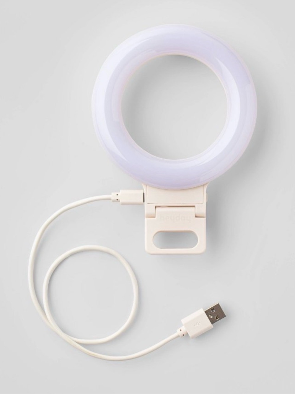 Clip-On Conference Ring Light - heyday Stone White: Camera Light Accessory
NIB